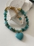Pulseira pedra azul turquesa - comprar online