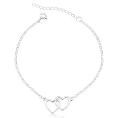 Pulseira dois corações - comprar online