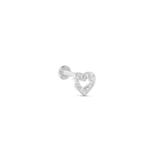 Piercing coração cravejado