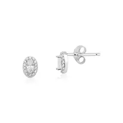 Brinco oval cristal - comprar online