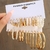 Conjunto de brincos TOBINO-Twist Heart para mulheres, brincos ocos dangle, brinc