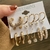 Conjunto de brincos TOBINO-Twist Heart para mulheres, brincos ocos dangle, brinc