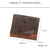Carteira de couro fosco masculina, bolsa de moedas clássica, carteira masculina - L.A Presentes