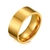 Imagem do Anel de aço inoxidável banhado a ouro 18k para mulheres, anel liso clássico,