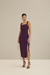 Vestido fenda ziper