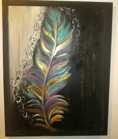 Cuadro- Pluma - Paint Luna