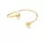 Pulseira folhada a ouro e pedra natural