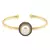 Pulseira folhado a ouro e rodio negro Perola Shell Branca