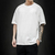 Camiseta casual de algodão de manga curta masculina, blusa solta de streetwear,