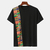 Camiseta étnica de manga curta com gola O masculina e feminina, camiseta casual - comprar online