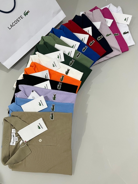 Polo Lacoste básica jacaré verde