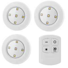 Set 3 luz led 3w + control remoto en internet