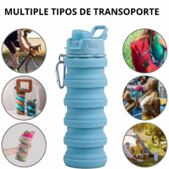 Botella plegable tapa plastica - comprar online