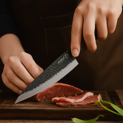 Cuchillo acero inoxidable mango plástico