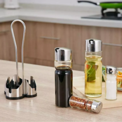 Set de Aceitera y Vinagrera con Soporte - DOMUS NOVA