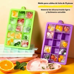 Cubetera de silicona con tapa x 15 - comprar online