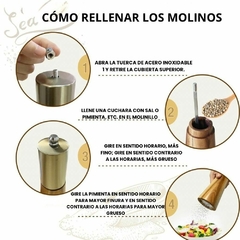 Molinillo madera con cabezal metálico - DOMUS NOVA
