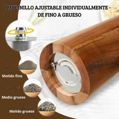 Molinillo madera con cabezal metálico - comprar online