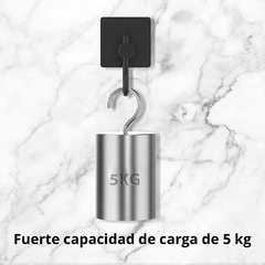 Gancho garfio autoadhesivo negro