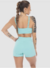 Conjunto Completo Canelado Azul Claro: Top + Short na internet