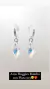 Imagen de Aros Selena con dije rombo de cristales del Oriente y Plata 925