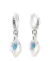 Aros Selena con dije rombo de cristales del Oriente y Plata 925