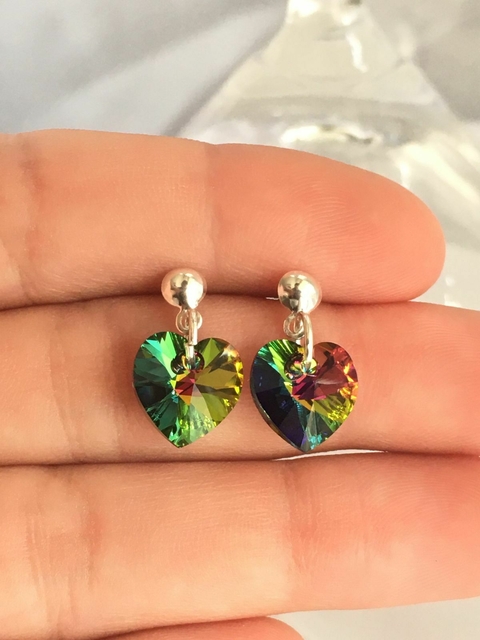 Aros Pasantes 10mm Cristales del Oriente Classic con Plata 925