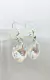 Aros Plata Jasmín De Cristales del Oriente 14mm Con Brisura de Plata