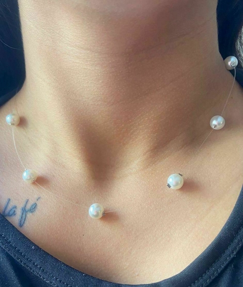 Collar Tanza Petit Perla Y plata 925