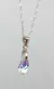 Collar Con Dije Gota Small De Cristal y Plata - Andi Joyas 