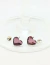 Imagen de Aros Inyectados Heart 10mm De Cristales del oriente y Plata 925