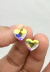 Aros Inyectados Heart 10mm De Cristales del oriente y Plata 925 - comprar online