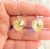 Aros Plata Jasmín De Cristales del Oriente 14mm Con Brisura de Plata - Andi Joyas 