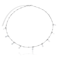 Colar Choker Chapa Prata