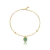 Bracelete Pedra Verde Dourado