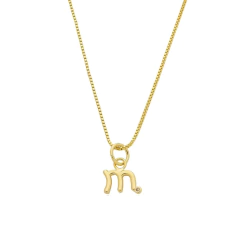 Colar Signo Escorpião Dourado