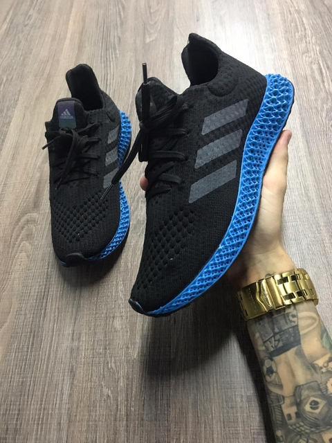 Tênis Adidas Futurecraft 4 D Preto Azul - Importado