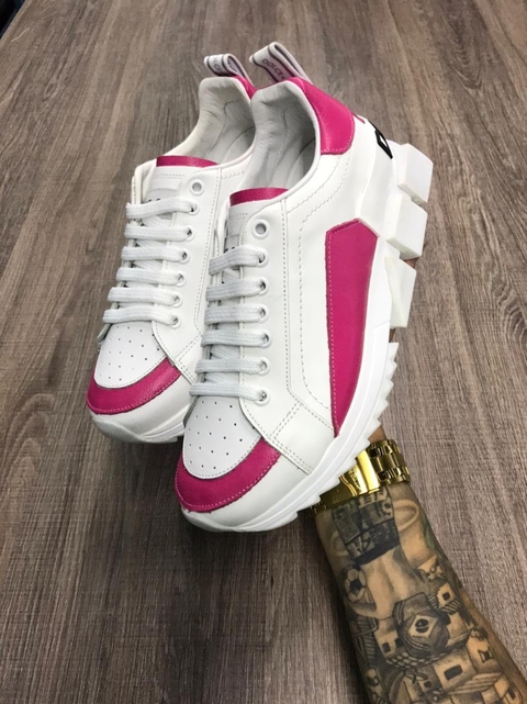 Tenis Dg G6 Super King Branco/rosa Unissex