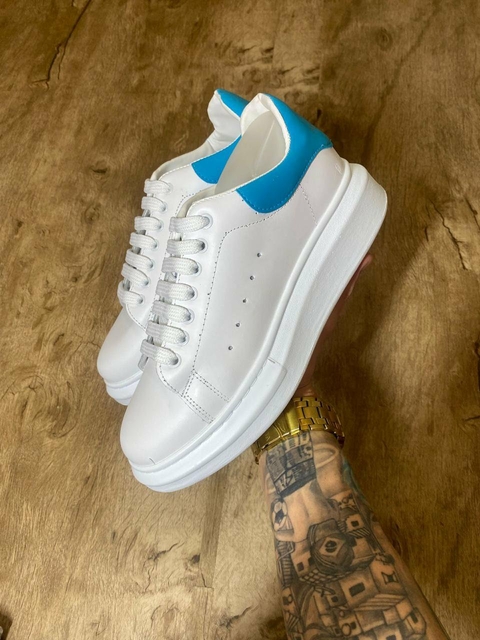 Tênis Oversized Alexander Mcqueen Branco Azul