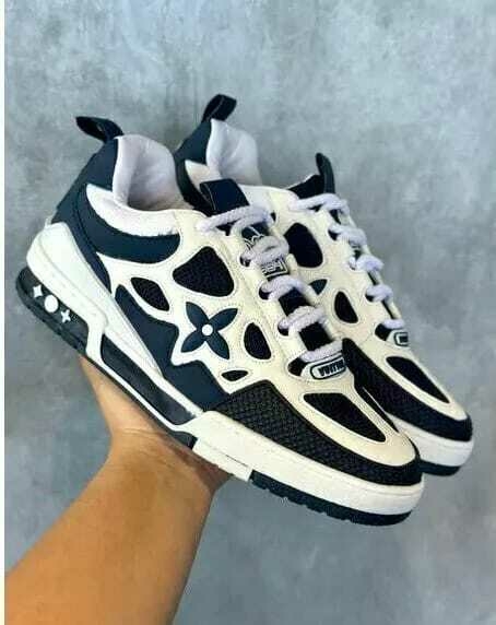 Tênis Sneaker Lv Skate Branco com Azul Marinho