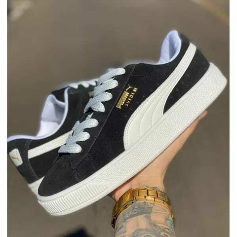 Tênis Casual Unissex Puma XL Suede Preto/Branco