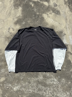 Remera Doble Manga Negra - Mandem