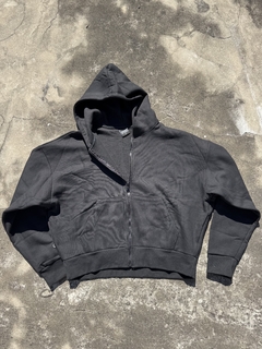 Zip Hoodie Boxy Negro - tienda online