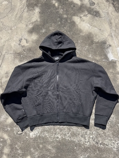 Zip Hoodie Boxy Negro - Mandem