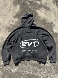 Hoodie Boxy Gris Washed en internet