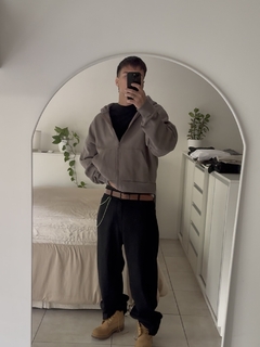 Zip Hoodie Boxy Marrón - Mandem