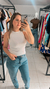 Calça Mom Marmorizada - comprar online