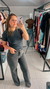 Calça WideLeg Marmorizada Black na internet