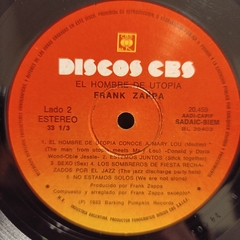 Frank Zappa - The Man From Utopia - Salvealvinilo