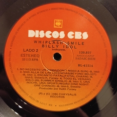 Billy Idol - Whiplash Smile - Insert - Salvealvinilo